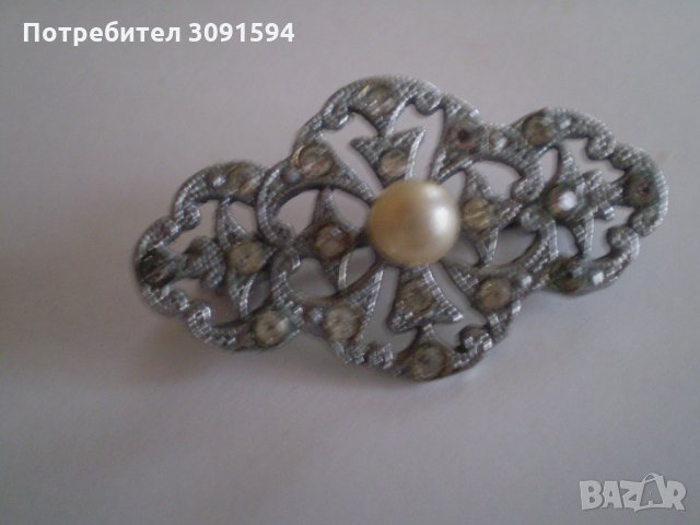 Антикварна брошка 1920г, снимка 8 - Антикварни и старинни предмети - 35517653