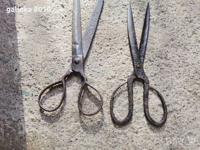 Стари ковани ножици, снимка 2 - Антикварни и старинни предмети - 53042754