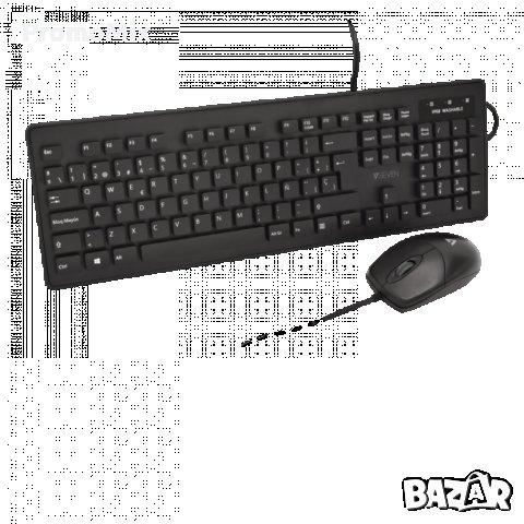 Клавиатура с мишка V7 CKU700ES IP68 водоустойчиви, снимка 1 - Клавиатури и мишки - 35216506