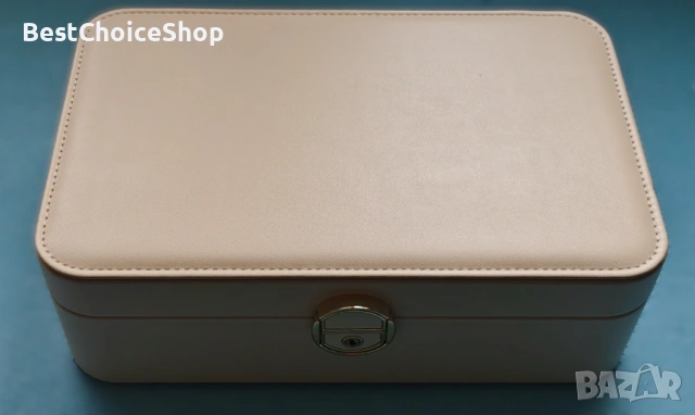 Кутия за бижута Vlando, двуслойна с ключалка, за съхранение на бижута