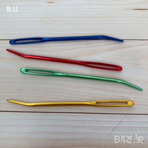 Игла алуминиева за пришиване на плетива с голямо ухо - 1 брой, снимка 3 - Други - 43019855