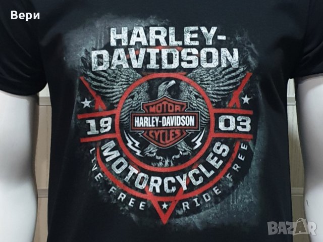 Нова мъжка тениска с дигитален печат MOTOR HARLEY DAVIDSON, мотори, снимка 6 - Тениски - 28933590