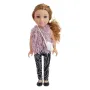 Модна кукла момиче с кожено палто и чанта - 45 см S_1245430, снимка 1