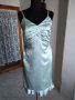 ЕСТЕСТВЕНА КОПРИНА дамска рокля с презрамки в бледозелен цвят, снимка 1 - Рокли - 32589448