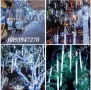 Лед Висулки Падащ Сняг 8Бр.х48см. 3м. Кабел Лампички за Коледна Украса, снимка 2
