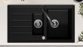 Кухненска Мивка от Гранит модел Копенхаген 900 x 500 Supreme Duo - черна, снимка 7