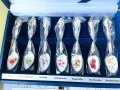Красиви посребрени лъжички от Япония с диви цветя - 7 бр, снимка 1