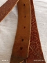 Дамски кожен колан с изрязани шарки и голяма катарама 11845, снимка 5