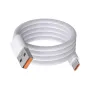  Кабел USB към USB-C Xiaomi, 120W, 6A, Бързо зареждане, 1м, Бял, снимка 3