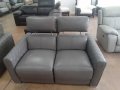 Сиви кожени дивани тройка и двойка с релаксиращ механизъм, снимка 6
