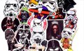 1 вид 50 бр Star Wars Междузвездни Войни самозалепващи лепенки стикери за украса декор, снимка 2
