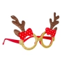 Коледни очила с еленски рога и червени панделки_1196929, снимка 2