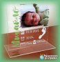 Бебешка визитка със снимка, акрилен плексиглас
