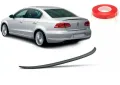 Лип спойлер заден черен пиано лак подходящ за Volkswagen Passat B7 sedan (2010-2014), снимка 1