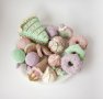 Плетени сладкиши, детски играчки ръчна изработка, плетени играчки, подарък за дете, френски макарони, снимка 9