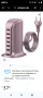 50 W USB зарядно с 6 USB порта - розово злато

, снимка 5