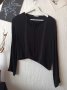 Дамска блузка черна, с връзка и дантела, снимка 1 - Блузи с дълъг ръкав и пуловери - 43699112