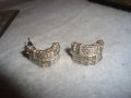 КРАСИВИ с БЯЛА ПОЗЛАТА и ЦИРКОНИ МОДНИ АРТ ОБЕЦИ 8613, снимка 1