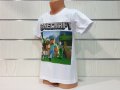 Нова бяла детска тениска с дигитален печат MINECRAFT (Майнкрафт), снимка 5