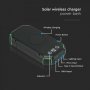 Външна Соларна Батерия 30000mAh Безжична Черна, снимка 5