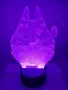 Star Wars Millennium Falcon 3d лампа настолна RGB, снимка 7