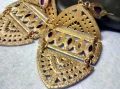КРАСИВИ ГОЛЕМИ ЗЛАТИСТИ ЕТНО АРТ СТИЛ АЖУРНИ МЕДНИ ОБЕЦИ 10153, снимка 11
