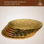 5 Броя Подложка за Торта, Луксозна Подложка, Височина 12 мм, Златисто , снимка 2