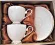 Луксозни чаши костен порцелан за чай и кафе в кутия за подарък, снимка 14
