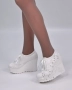 Обувки на платформа - бели - 2502 , снимка 1