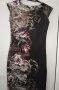 Черна рокля с флорални мотиви , снимка 4