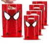 Spiderman Спайдърмен паяжина червени 10 бр торбички за лакомства подарък рожден ден парти, снимка 1