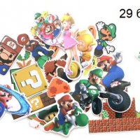 29 бр Супер Марио самозалепващи лепенки стикери за украса декор  , снимка 1 - Други - 27820258