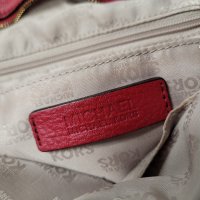 MICHAEL Michael Kors

 естествена кожа червена чанта,ТРИ прегради , снимка 11 - Чанти - 43118730