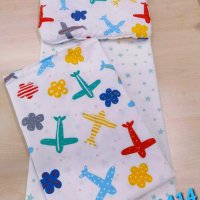 Комплект подложка за количка бебешки с възглавница, одеяло и чаршаф за бебе, снимка 7 - Спално бельо и завивки - 36655766