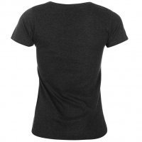  Дамска тениска в черен цвят с принт в предната част, снимка 2 - Тениски - 28472805