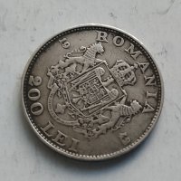 200 лей 1942г Румъния сребро, снимка 3 - Нумизматика и бонистика - 32371065