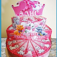 Картонена торта -котето Мари,покани за рожден ден,банери за стена и др., снимка 10 - Други - 39476956