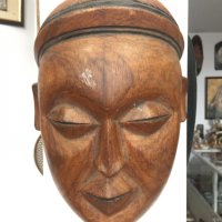 Японска дървена маска №3634, снимка 2 - Антикварни и старинни предмети - 40023382