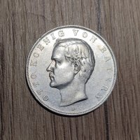 Сребърна монета 3 марки 1911 Бавария Германия, снимка 2 - Нумизматика и бонистика - 43950938