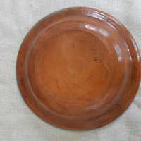 Рисувана керамична чиния. , снимка 5 - Антикварни и старинни предмети - 32369033