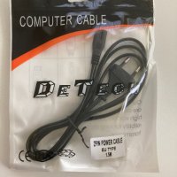 Захранващ кабел DeTech за лаптоп/ps3/xbox/аудио системи, снимка 1 - Аксесоари - 33360712