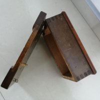 Стара дървена кутия 16.5 х 12 h 7.5 см. , снимка 3 - Други стоки за дома - 37429531