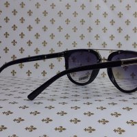 D 30 Унисекс слънчеви очила черна рамка с леко преливащи стъкла,златист елемент , снимка 4 - Слънчеви и диоптрични очила - 35215210