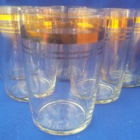 Сервиз чаши за вода, безалкохолно, тънкостенни, златни кантове 6 бр , снимка 5 - Чаши - 38058151