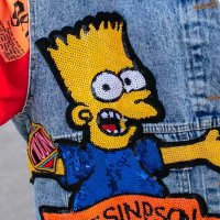 Дамско дънково Overzise яке със Simpson, снимка 5 - Якета - 36950076