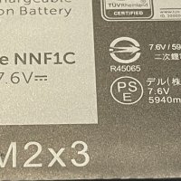 DELL XPS 13 9365 NNF1C оригинална батерия (7.6V,5940mAh,46Wh,4Cell,Li-On), снимка 4 - Батерии за лаптопи - 39495843