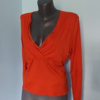 Дизайнерска блузка с детайли "OLSEN"® / голям размер, снимка 1 - Блузи с дълъг ръкав и пуловери - 15386583