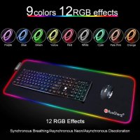 RuoCherg RGB игрална подложка за мишка 800x300,за геймъри,противоплъзгаща гумена основа и водоустойч, снимка 1 - Други - 43283907