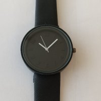 Стилен мъжки часовник - черен циферблат кварц., снимка 1 - Мъжки - 39817161