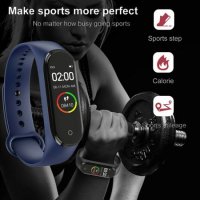 Фитнес Смарт Гривна M4 Amio Mi Band Tracker Смарт Wristband Крачкомер, Калории, Пулсомер 3000050999 , снимка 4 - Смарт гривни - 27435469